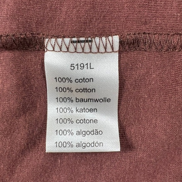 Lacoste Long Sleeve V-Neck T-Shirt Dark Brown Cotton Women US Size M (EU/6) VTG - Picture 5 of 9